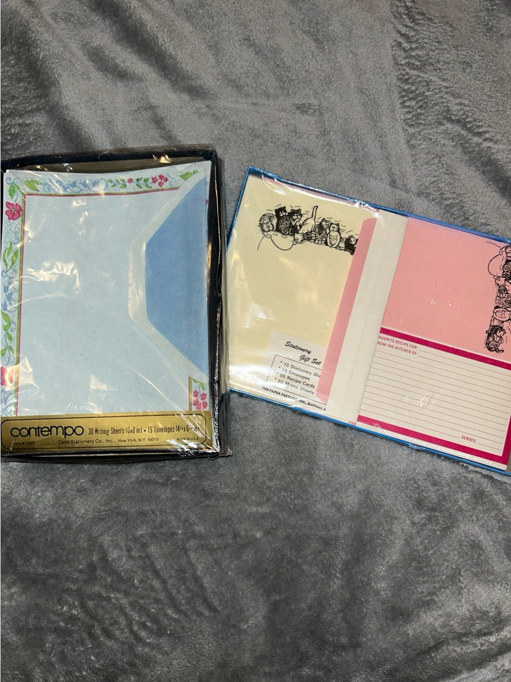 Misc Lot Vintage Stationary - Envelopes, Stationary Sheets, Recipe Cards, Memos